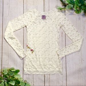 Free People x AP ‘Tattooed’ Stretch Lace Top